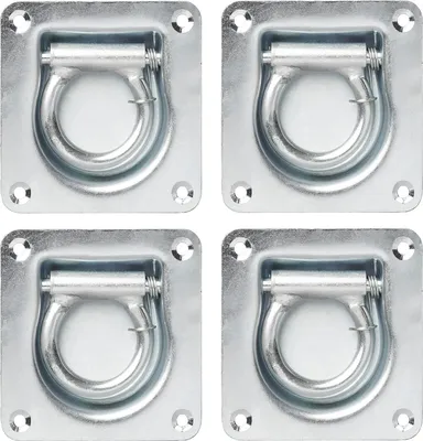 Produktbild von 4x APT® Zurrmulde mit Feder 100mm x 95mm Zugkraft 800Kg verzinkt 60mm Ringöse
