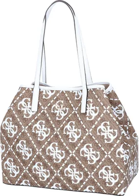 Obrázok produktu pre GUESS Dámska nákupná taška Vikky Latte Logo/White