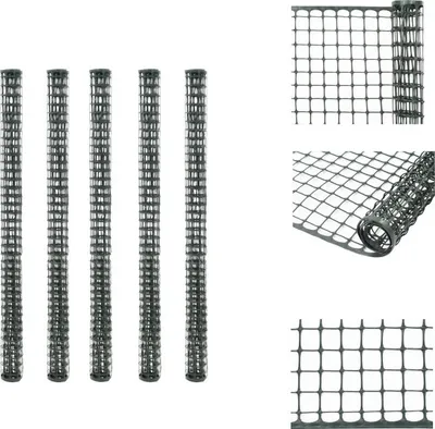 Zdjęcie produktu dla vidaXL Siatka druciana 5 szt. HDPE 1 x 1,2 m Zielona - Panele ogrodzeniowe
