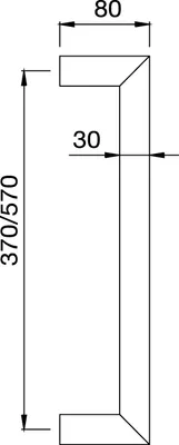 Immagine prodotto di Maniglia per porta KWS 8171 - L 400 mm, LA. 370 mm, ø 30 mm, acciaio inox opaco