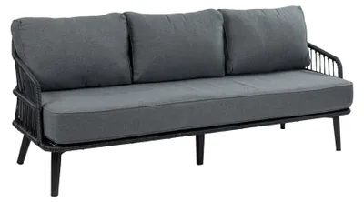 Produktbild von 3-Sitzer Lounge-Sofa | Isabel | Schwarz | Rope