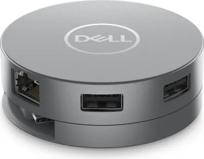 Zdjęcie produktu dla Adapter wieloportowy DELL 6 w 1 USB-C - DA305 - przewodowy - USB 3.2 Gen 2 (3.1 Gen 2) Type-C - 10,100,1000 Mbps - srebrny - 3840 x 2160 pikseli - Dell (64HNK)