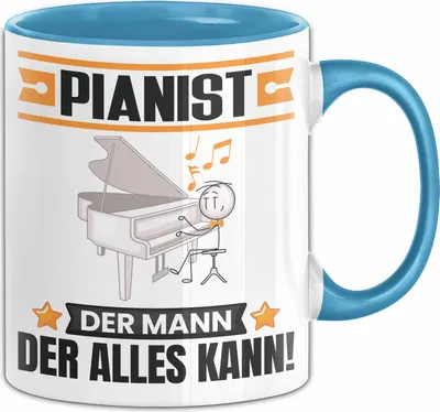 Produktbild von Pianist Tasse Geschenk für Pianist Der Mann Der Alles Kann Geschenkidee zum Geburtstag (Blau)