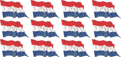 Produktbild von Mini Aufkleber Set - Pack wehend - 50x31mm - selbstklebender Sticker - Niederlande - Flagge / Banner / Standarte fürs Auto, Büro, zu Hause und die Schule - 12 Stück