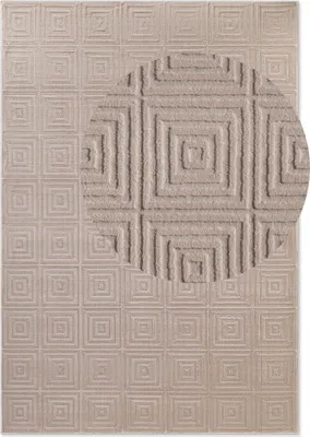Produktbild von Elle Decoration | Moderner Teppich - 3D Effekt Geometrisch - Kurzflor Wohnzimmer - Edles Design - beige - 160 x 235 cm