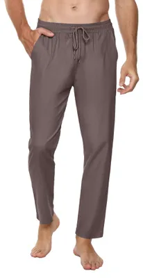 Immagine prodotto di Pantaloni da jogging in lino da uomo, ideali per l'uso casual e all'aperto