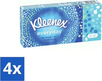 Immagine prodotto di Kleenex - Fazzoletti - Vita quotidiana - Confezione da 8 - Confezione risparmio - 4 pezzi