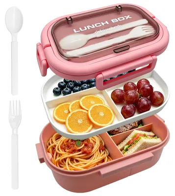 Productafbeelding van Lunchbox met vakken, 1200ml, uitlaufsbestendig voor volwassenen