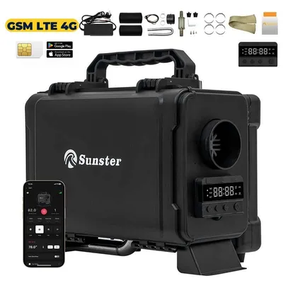Obrázek produktu pro Sunster GSM LET-4/5G parkovací topení dieselové topení 8KW 12/24V 230V se start/stop a ventilací - Tiché topení pro osobní a nákladní automobily, obytné vozy, lodě a stany