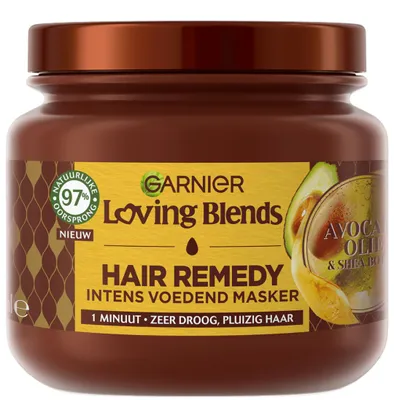 Immagine prodotto di Garnier Loving Blends Maschera per capelli all'olio di avocado e burro di karité (340 ml)
