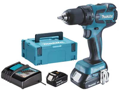 Image de Perceuse visseuse 18V + 2 batteries 4Ah + chargeur rapide + coffret MAKPAC 2 - MAKITA - DDF459RMJ
