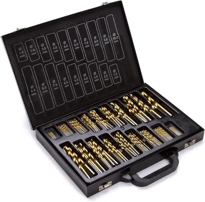 Produktbild von Spiralbohrer Bohrerset Bohrersatz HSS Titan 170 tlg.1-10mm für Metall (HSS-170)