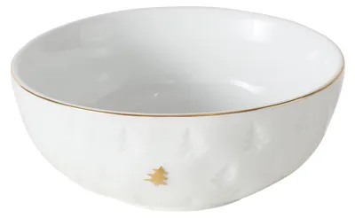 Porzellanschale mit Tannenbaum-Motiv, Ø14,5 cm, 550 ml