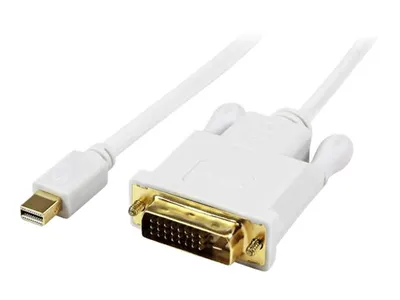 Produktbild von StarTech.com 1,8m Mini DisplayPort auf DVI Aktiv Adapter/ Konverter Kabel - mDP zu DVI 1920x1200 - Weiß, 1,8 m, Mini DisplayPort, DVI-D, Männlich, Männlich, Gerade