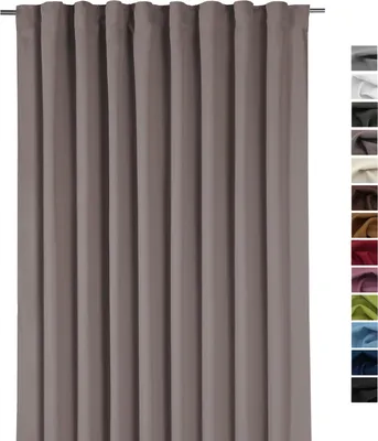 Produktbild von heimtexland ® XXL Verdunkelungsvorhang Thermovorhang Multifunktionsband Dekoschal 245x275 cm Raumteiler Deko Vorhang blickdicht verdunkelnd isolierend Typ139 Schlamm