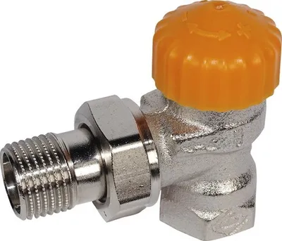 Immagine prodotto di Valvola termostatica Heimeier parte inferiore Eclipse forma angolare 1/2 pollice nichel 3931-02.000