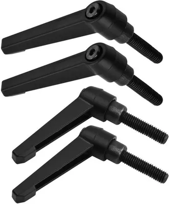 Imagen del producto de Mango para palanca, con palanca de ajuste - Acero al carbono/aleación de zinc - 4 unidades - Longitud del mango: 63 mm