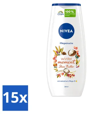 Productafbeelding van 15 x NIVEA Winter Moment douchegel met shea boter - 250 ml - Voordeelverpakking - 15 stuks