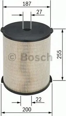 Produktbild von Ölfilter BOSCH F 026 407 028 Filtereinsatz