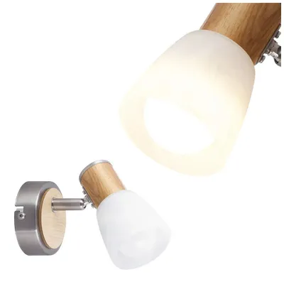 Immagine prodotto di Rabalux 6486 Faretto da soffitto 1 punto Gavin, E14 in legno, bianco-argento, stile scandinavo