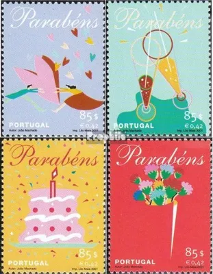 Produktbild von Briefmarken Portugal 2001 Mi 2504-2507 (kompl.Ausg.) postfrisch Grußmarken