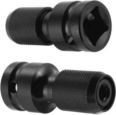 Produktbild von Set mit 2 1/2"-Vierkant-auf-1/4"-Sechskant-Steckschlüsseladaptern, Schnellspannfutter-Konverter für Schlagschrauber und Schraubendreher-Bithalter
