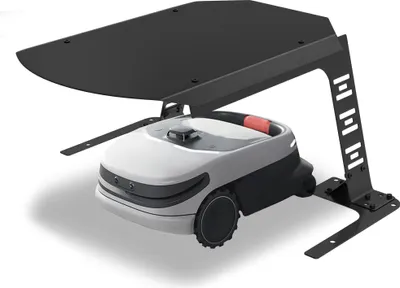 JOIEYOU Mähroboter Garage Metal Garage Dach Schutzüberdachung Unterstand Überdachung für Rasenmäher Roboter Rasenroboter rasenmähroboter, 77x94x36 cm
