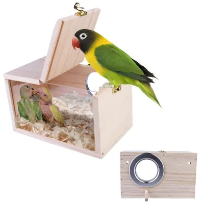 Productafbeelding van Decoratieve Nestkast voor Parkieten van Hout