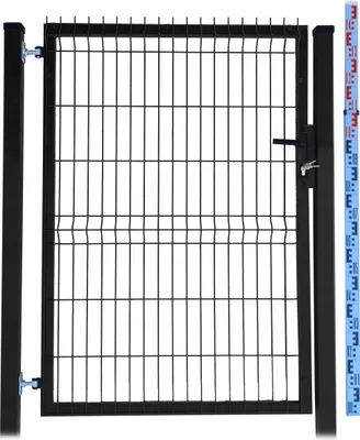 Obrázek produktu pro BRANKA PANELOVÁ 140 cm dva SLOUPKY | černá RAL9005 | zahradní plotová