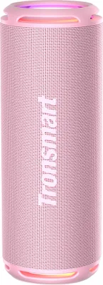 Produktbild von Tronsmart T7Lite, Bluetooth Lautsprecher, Dual Treiber, IPX7 wasserdicht, 24h Spielzeit, Stereo-Sound, starkem Bass, Schwarz/Rosa.