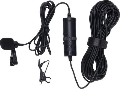 Obrázek produktu pro Mikrofon s klipem, otáčení o 360 stupňů, 3,5mm jack konektor, potlačení šumu, kardioidní charakteristika, klopový mikrofon, klopový mikrofon