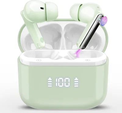 Produktbild von AI Sprachübersetzer Kopfhörer 3-in-1 Echtzeit 165 Sprachen Bluetooth 5.4, ENC Rauschunterdrückung,7 Modi,In-Ear Ohrhörer mit App für Reisen & Business