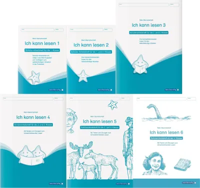 Produktbild von Ich kann lesen 1 bis 6 - im Set - 6 Schülerarbeitshefte 1. bis 4. Klasse