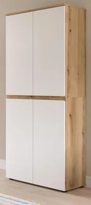 Produktbild von Mehrzweckschrank "Assino" in weiß und Evoke Eiche 70 x 175 cm