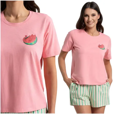 Produktbild von Moraj Damen Pyjama Schlafanzug – Rosa, Größe L, bequem