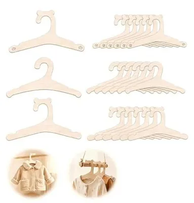 Obrázok produktu pre Ultiluxe Vešiaky pre bábätká - 21 kusov - Drevené detské vešiaky - Vešiaky pre bábätká - Protišmykové - Uloženie oblečenia - Veľkosť 22,8 x 10,8 cm -