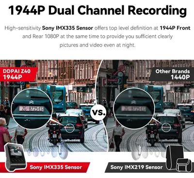 Immagine prodotto di Telecamera da cruscotto per auto - Telecamera dual HD 1944P con Wi-Fi, tecnologia Realcube e modalità di parcheggio