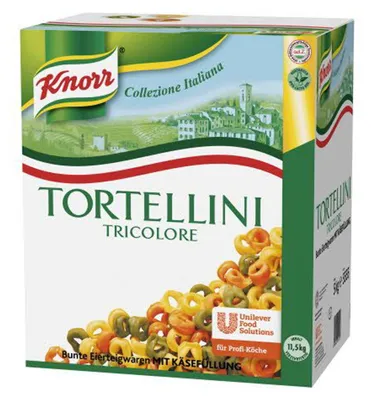 Produktbild von Knorr Tortellini Tricolore mit Käsefüllung italienische Nudeln 5000g
