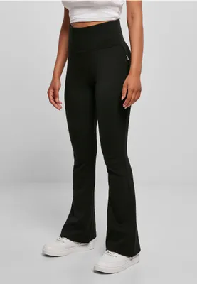 Image de Dámské leginy Urban Classics Ladies Organic Bootcut Leggings black - M