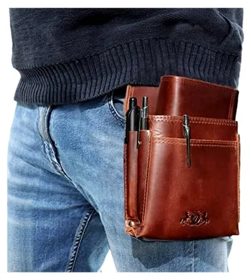 Produktbild von Geldtasche und Gürteltasche Kellnertasche Echtes Leder Vintage Aberdeen Geldbörse Kellnerbörse Geldbörse Herren Damen