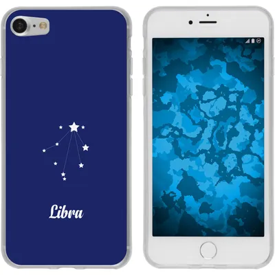Produktbild von PhoneNatic Case kompatibel mit Apple iPhone 7 / 8 / SE 2020 Silikon-Hülle SternzeichenLibra M9