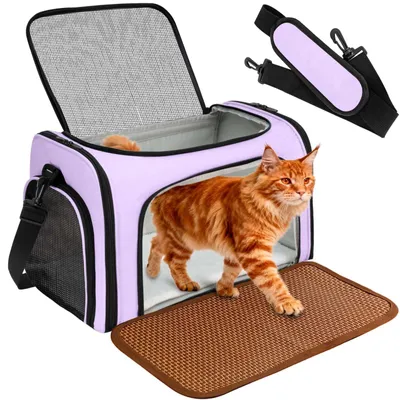 Immagine prodotto di Omgoods - Trasportino pieghevole per gatti, per un trasporto sicuro