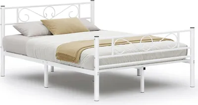 Obrázek produktu pro Rám manželské postele VASAGLE, rám postele, kovový rám postele, vhodný pro matraci 140 x 190 cm, postel pro hosty, pro dospělé, děti, snadná montáž,