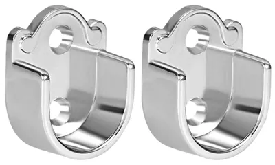 2 Kleiderstangenhalter aus Zinklegierung für 19 mm Stangen