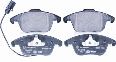 Imagen del producto de HELLA 8DB 355 013-861. Juego de pastillas de freno delanteras para: AUDI A4 Avant (8K5, B8), A5 Sportback (8TA), A4 Limousine (8K2, B8), A5 Coupe (8T3)