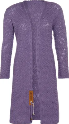 Produktbild von Knit Factory Luna Lange Strickjacke - Violett - 40/42