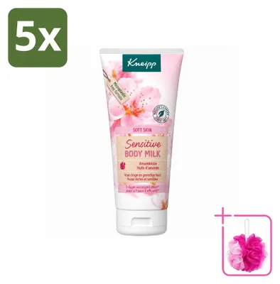 Obrázok produktu pre 5 kusov telového mlieka Kneipp Soft Skin s mandľovým kvetom - 200 ml - balenie