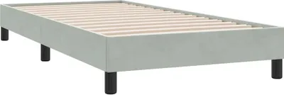 Obrázok produktu pre Rám postele bez matraca Svetlosivá 80x210 cm Zamat