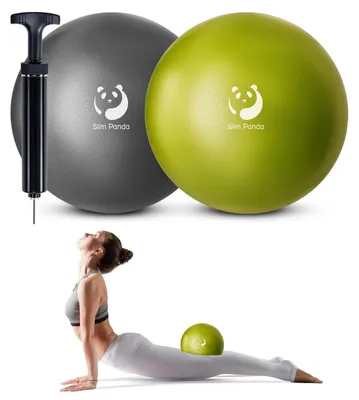 Image de Balle de gymnastique, petite, de 23 à 25 cm, balle de Pilates avec pompe, pour le fitness et la thérapie