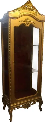 Immagine prodotto di Casa Padrino Vetrina barocca oro/bordeaux H 205 cm, L 70 cm - Mobile - Vetrina da soggiorno - Look antico